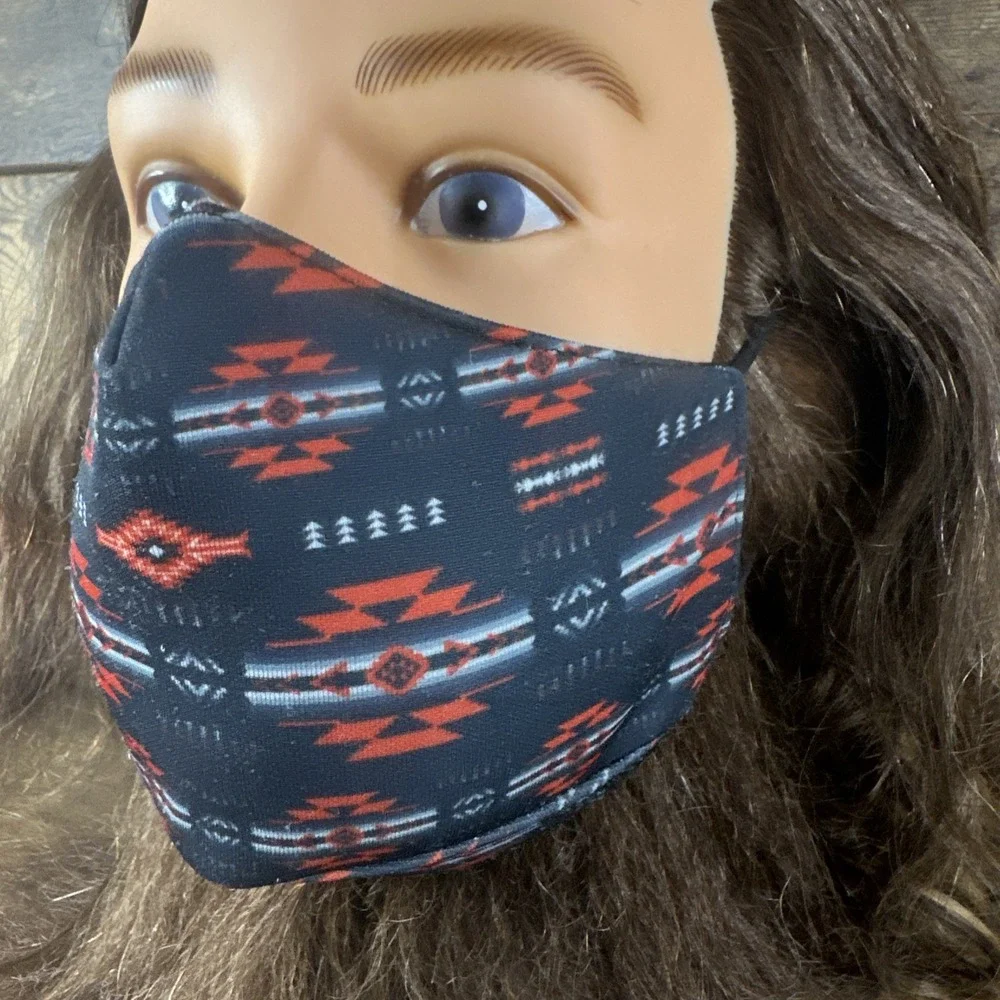 Aztec Style Native Design Print Face Protection Cover Mask Fabric Fast Shipping